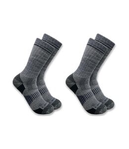Carhartt Men's Midweight Synthetic-Wool Blend Boot Sock 2-Pack SB2072M