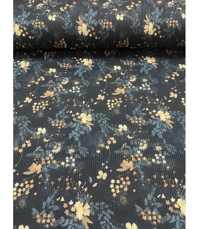 Colorwave Creations YD Navy Shade 1 Willow Rib Knit