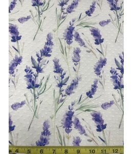 YD Lavendar Floral 10 Swiss Dot Knit