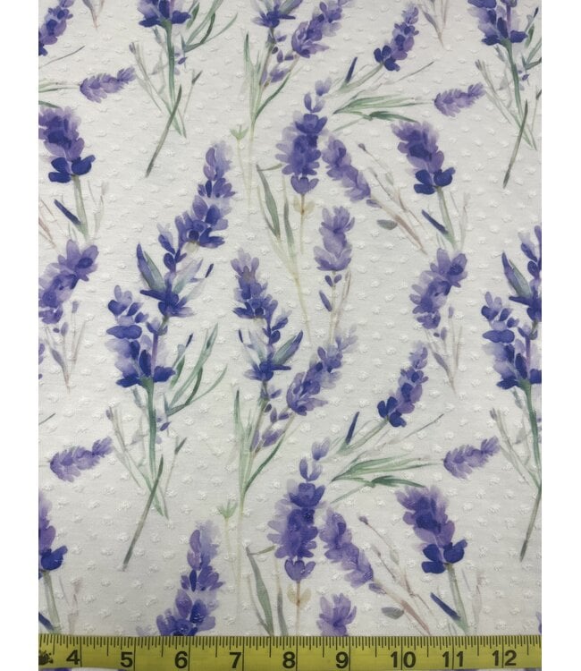 Colorwave Creations YD Lavendar Floral 10 Swiss Dot Knit