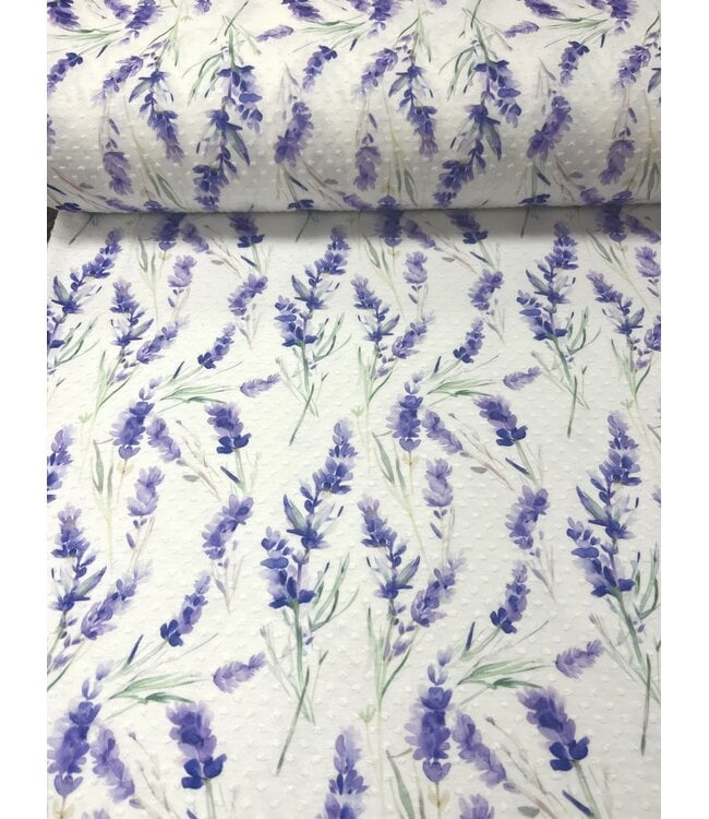 Colorwave Creations YD Lavendar Floral 10 Swiss Dot Knit