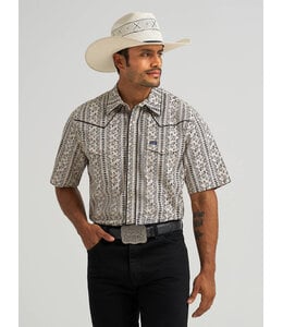 Wrangler Men's Vintage-Inspired Piped Printed Western Snap Shirt 112374815