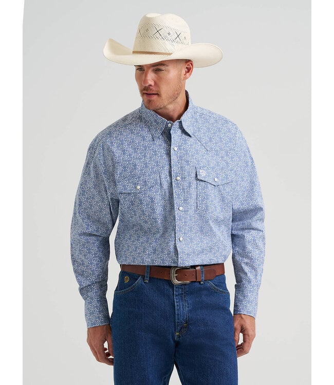 Wrangler Men's George Strait Troubadour Long-Sleeve Western Snap Shirt 112374584