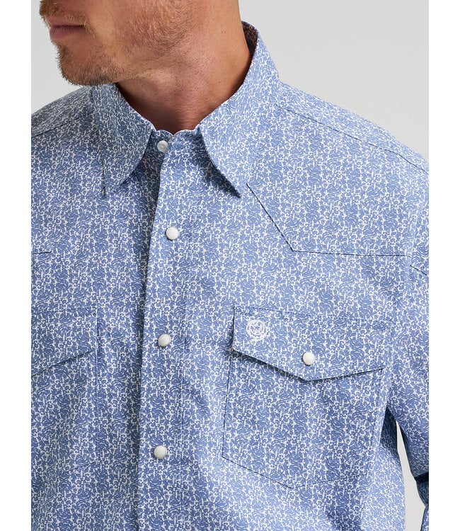 Wrangler Men's George Strait Troubadour Long-Sleeve Western Snap Shirt 112374584