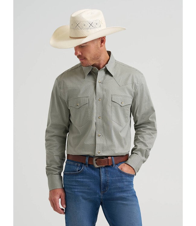 Wrangler Men's 20X Competition Advanced Comfort Long-Sleeve Shirt Two Pocket Western Snap Shirt  112374297