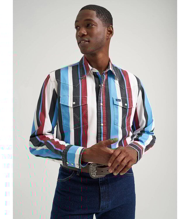 Wrangler Vintage-Inspired Brushpopper Western Snap Workshirt 112374804