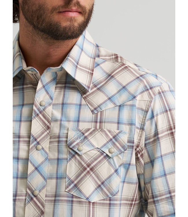 Wrangler Men's Retro Long-Sleeve Sawtooth Snap Pocket Western Shirt 112374742