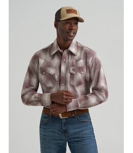 Wrangler Men's Retro Long-Sleeve Sawtooth Snap Pocket Western Shirt 112374733