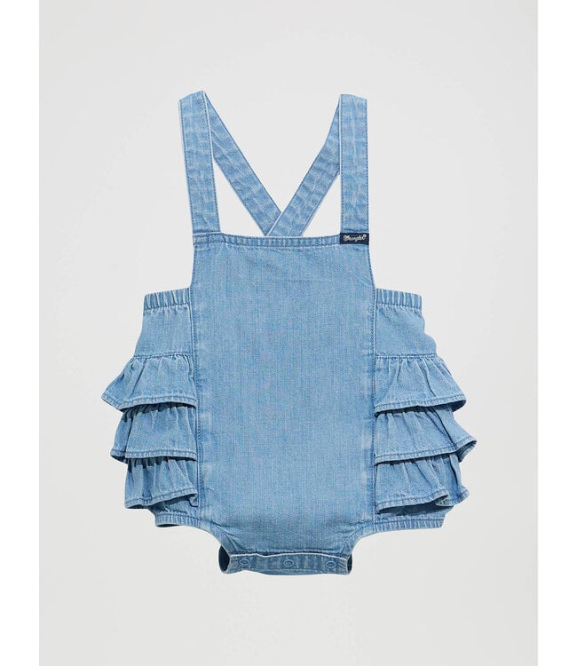 Wrangler Girl's Infant Denim Ruffle Bodysuit 112374986