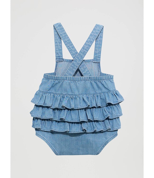 Wrangler Girl's Infant Denim Ruffle Bodysuit 112374986