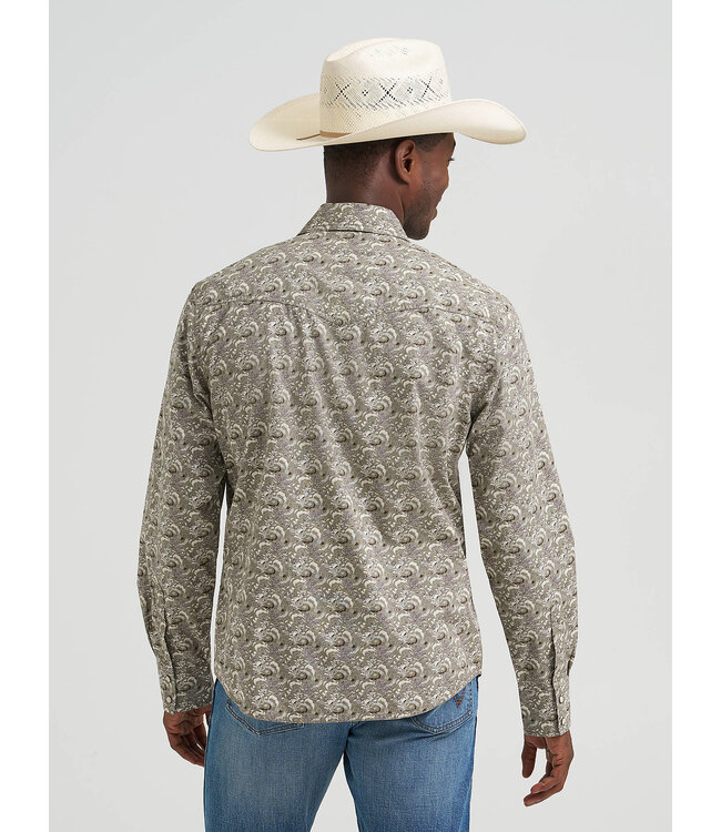 Wrangler Men's Retro Premium Long-Sleeve Western Snap Printed Shirt 112374952