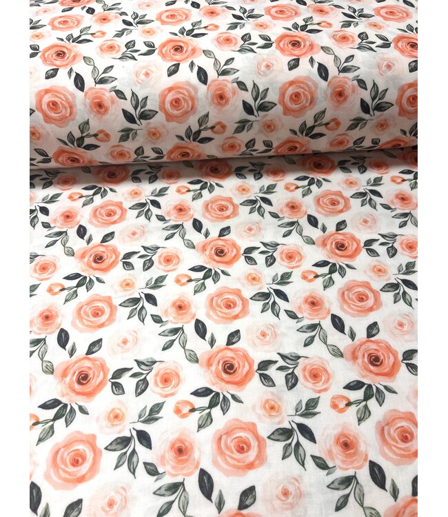 YD  Summer Roses Double Gauze Cotton FT202510225-10