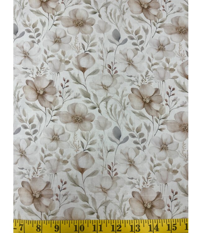 YD Neural Floral Cotton Poplin FT202510238-07