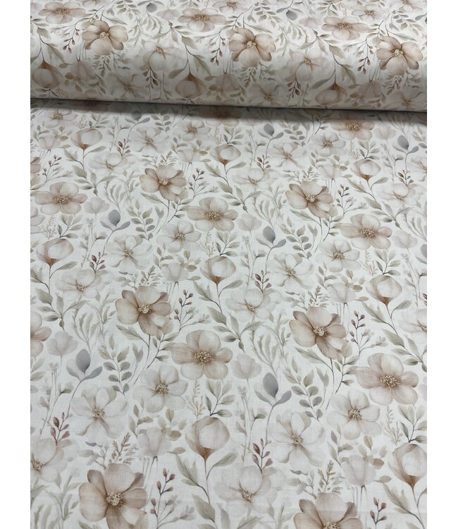 YD Neural Floral Cotton Poplin FT202510238-07