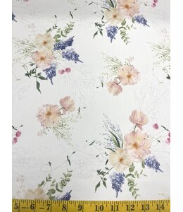 YD Melody Floral Unbrushed Rib Knit