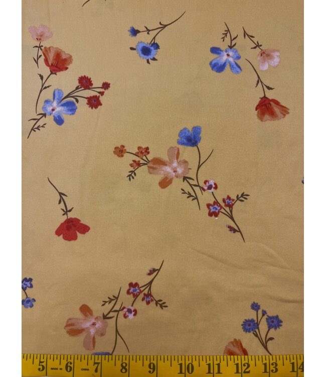 YD DTY Brushed Yellow Floral FA14578