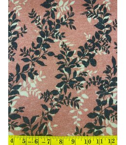 YD FA14224 Sweater Knit Floral Mauve/Black