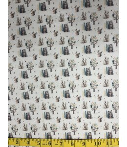 YD Single Brushed Knit - Bears, Squirrels & Bunnies