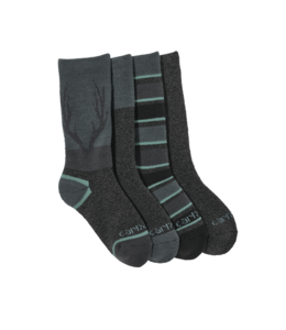 Carhartt Boy's Heavyweight Crew Sock 4-Pack SC1034J