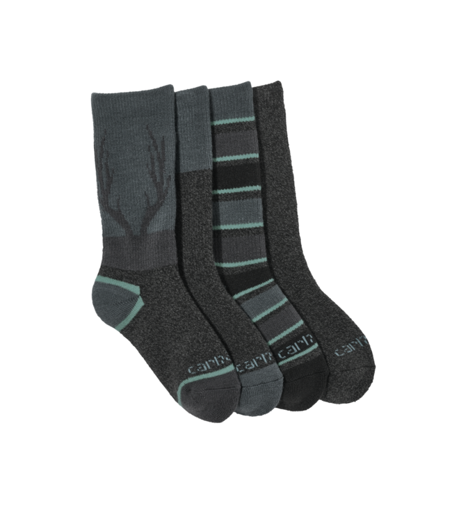 Carhartt Boy's Heavyweight Crew Sock 4-Pack SC1034J