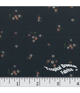 Good's Distribution YD Mini Rib Knit Print Navy 572610-NY