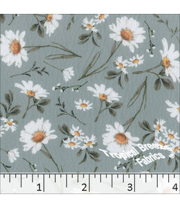 Good's Distribution YD Crinkle Creme Print Teal 042612-TL