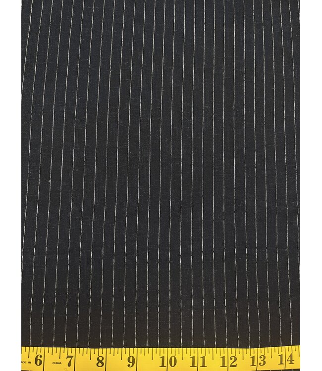 Mook Fabrics YD Pin Stripe Linen NS Navy 142300