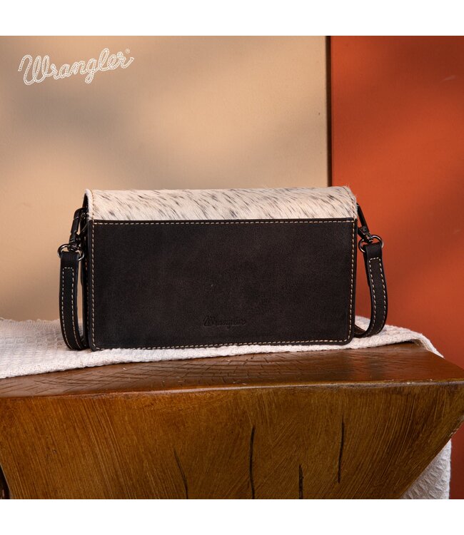 Wrangler Genuine Hair-On Cowhide Wallet/Crossbody WG169-W030