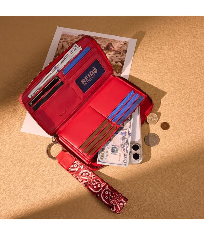 Wrangler Bandana Paisley Print Wallet WG331-W115