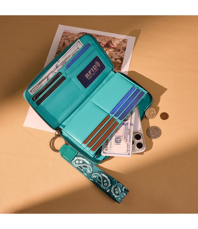 Wrangler Bandana Paisley Print Wallet WG331-W115