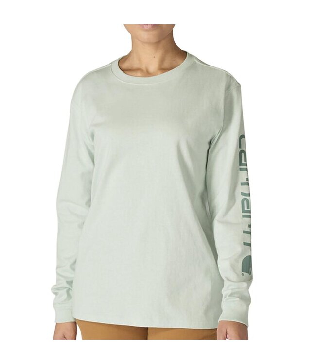 Carhartt Women's Loose Fit Heavyweight Long-Sleeve Logo Sleeve Graphic T-Shirt 103401