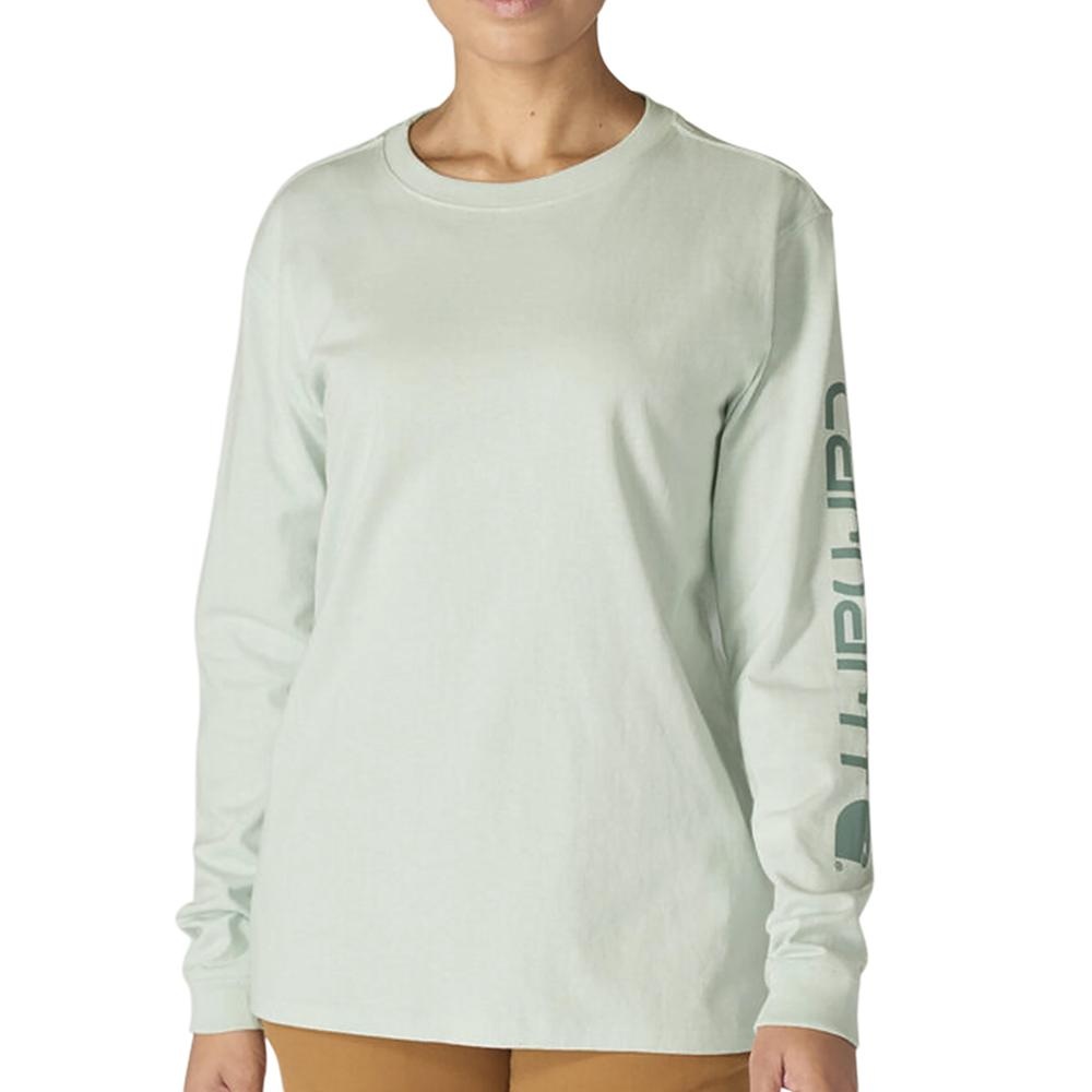 Carhartt Women's Long-Sleeve Logo Sleeve Graphic T-Shirt