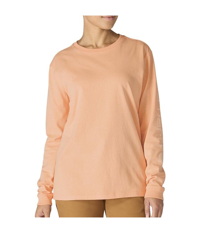Carhartt Women's Loose Fit Heavyweight Long-Sleeve Logo Sleeve Graphic T-Shirt 103401