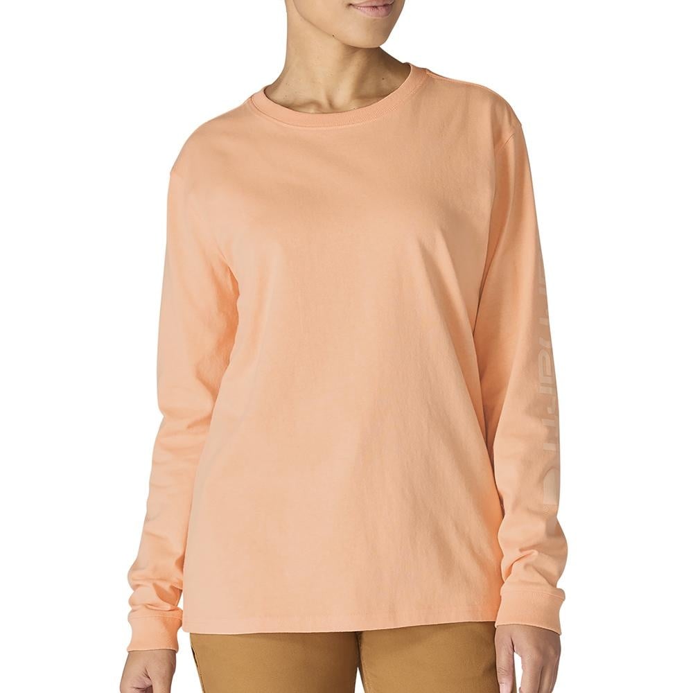 Carhartt Women's Long-Sleeve Logo Sleeve Graphic T-Shirt
