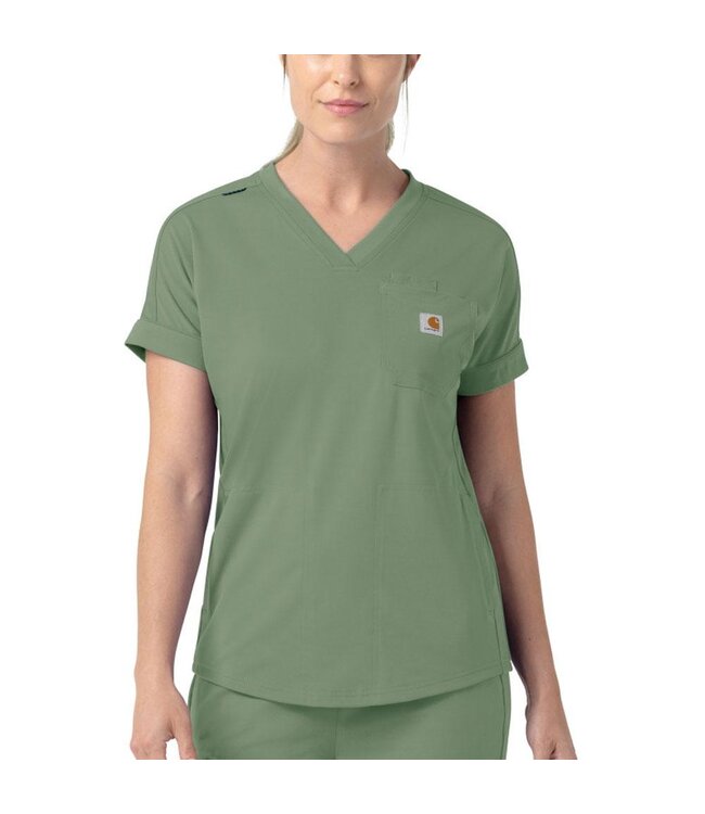 Carhartt Women's Force Cross-Flex Knit V-Neck Scrub Top C13190