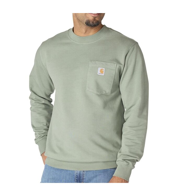 Carhartt Men's Relaxed Fit Midweight Garment Dye French Terry Crewneck Pocket Sweatshirt 106853