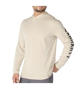 Carhartt Men's Force Relaxed Fit Midweight Long-Sleeve Logo Graphic Hooded T-shirt 106654