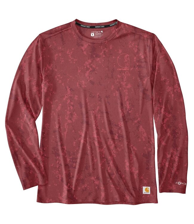 Carhartt Men's Force Sun Defender Relaxed Print Long-Sleeve T-Shirt 107500
