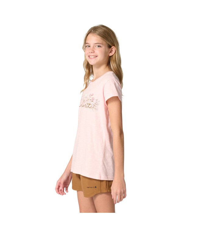 Carhartt Girl's Short-Sleeve Flower Script T-Shirt CA7177