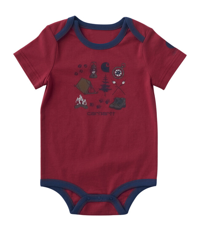 Carhartt Boy's Short-Sleeve Camping Bodysuit CA6827