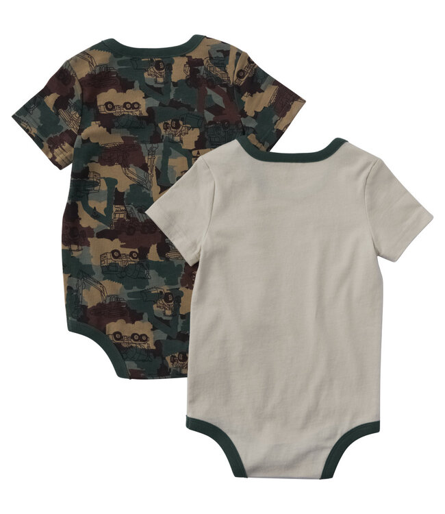 Carhartt Boy's Short-Sleeve Construction 2pc Bodysuit Set CG8107