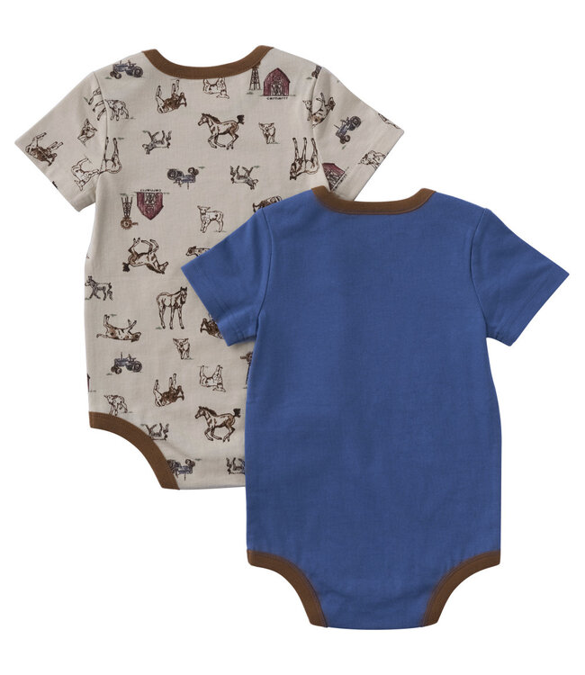 Carhartt Boy's Short-Sleeve Farm 2pc Bodysuit Set CG8108