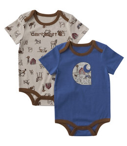 Carhartt Boy's Short-Sleeve Farm 2pc Bodysuit Set CG8108