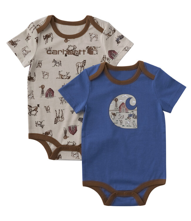 Carhartt Boy's Short-Sleeve Farm 2pc Bodysuit Set CG8108