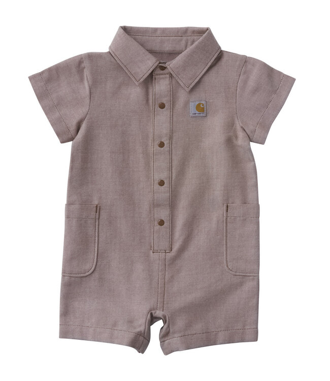 Carhartt Boy's Short-Sleeve Chambray Romper CM5420