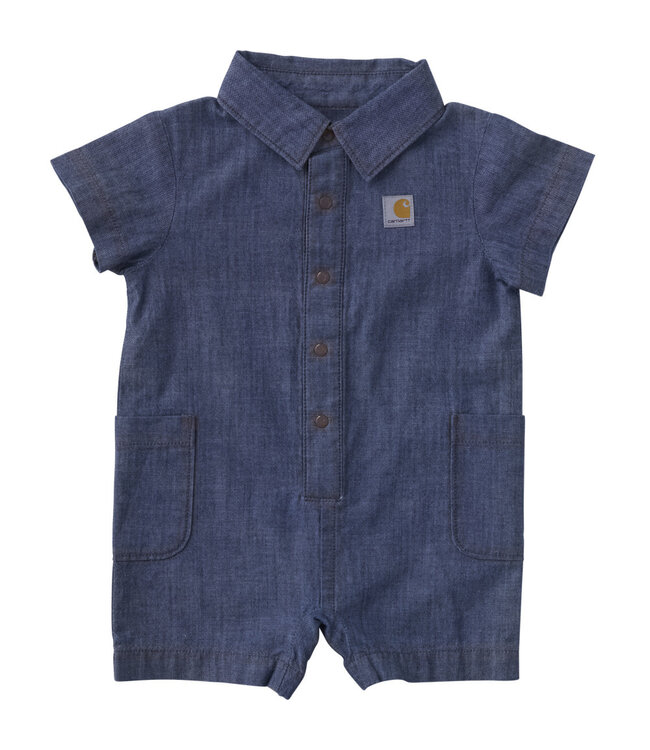 Carhartt Boy's Short-Sleeve Chambray Romper CM5421