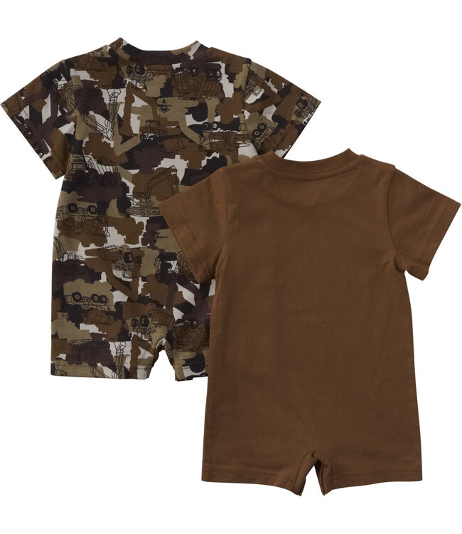 Carhartt Boy's Short-Sleeve 2pc Construction Romper Set CG8109