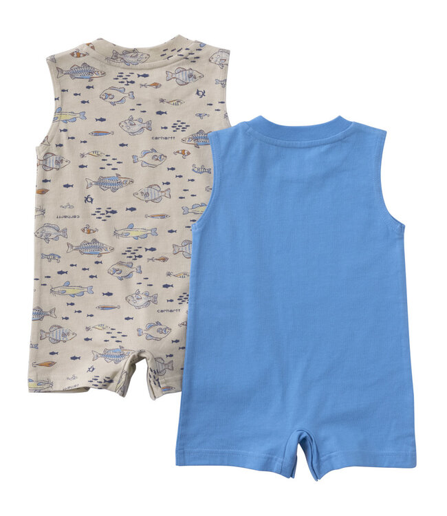 Carhartt Boy's Short-Sleeve 2pc Fishing Romper Set CG8111