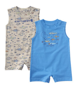 Carhartt Boy's Short-Sleeve 2pc Fishing Romper Set CG8111