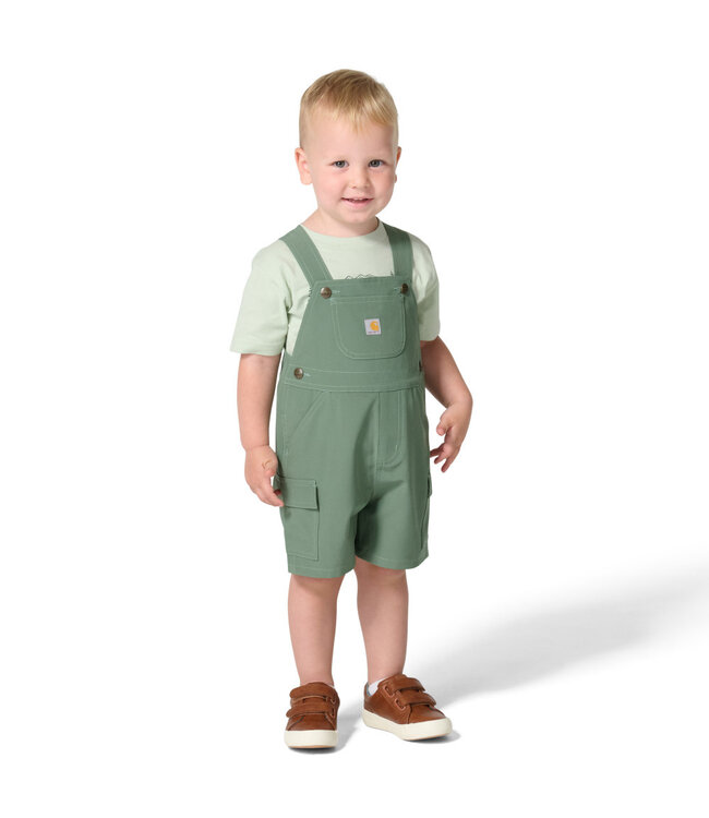 Carhartt Boy's Toddler Short-Sleeve T-Shirt and  Cargo Pocket Shortall Set CG8123